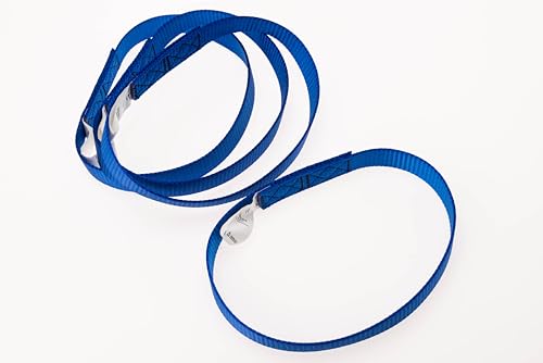 QStraint Q5-7581 Secure Webbing Loop 11 Blue 4-Pack Wheelchair Tie-Down Assist Straps for Mobility Securement Systems