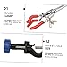Hemobllo Laboratory Flask Clip Zinc Alloy Beaker Clamp with Adjustable Triple Prong Holder for Scientific Research Teaching Experiments Hospitals Industrial Labs