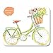 Produktbild Mauspads Topf grüne Blume Aquarell Fahrradkorb Fahrrad Retro Tool Mauspad für Notebooks, Desktop-Computer Matten Bürobedarf