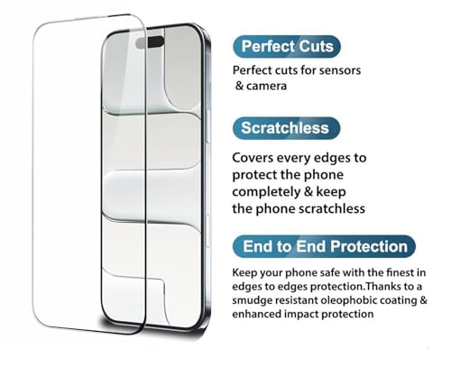 Image of HD Tempered Glass Screen Protector Compatible for iPhone 17 AIR with Edge to Edge coverage and Easy Installation kit