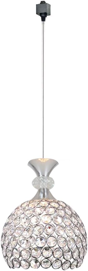 Kiven Crystal and Chrome Brilliant 5.9'' Pendant Light – H-Type Track Lighting Pendant lamp,Bulb Not Include,One Light (TB0295)