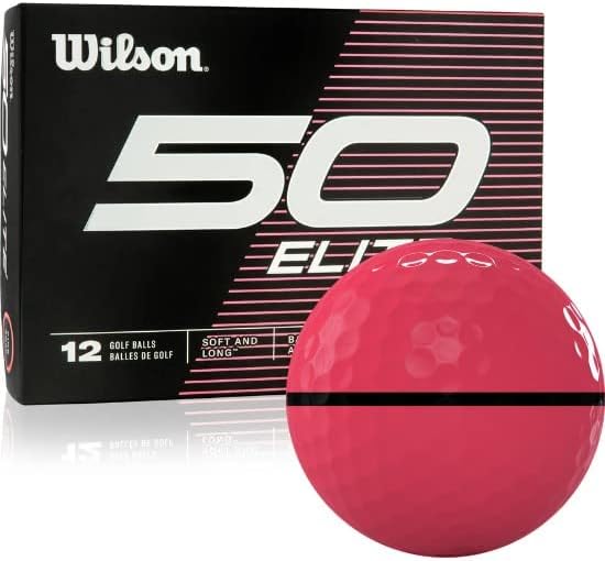 Wilson 2023 Fifty Elite Pink AlignXL Golf Balls
