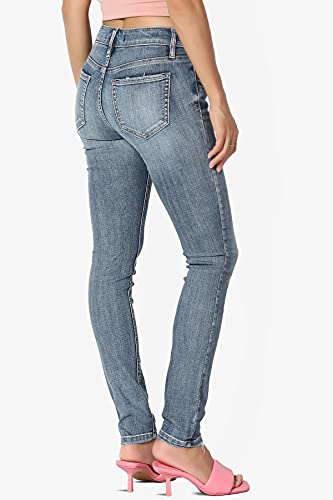 TheMogan Vintage Distressed Washed Stretch Denim Skinny Jeans4
