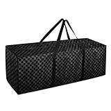 45 Inch Sports Duffle Bag - 120L Large Luffel Bag for Travel, Foldable Luggage Duffle Bag with Zippers for Men Women (Checkered Fabric)