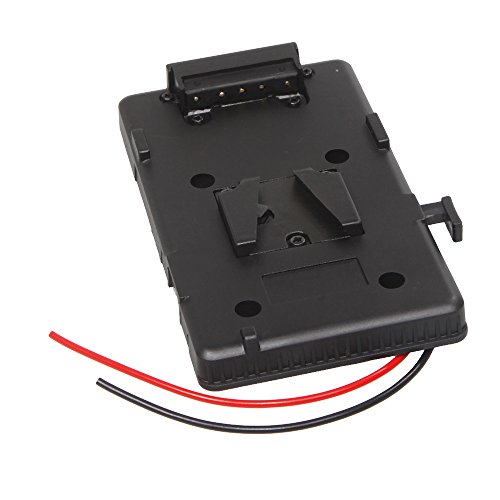 Placa trasera de batería V-Lock HUIOP adaptador V-Mount para luz de vídeo led 4