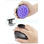 HEETA Scalp Massager Hair Growth, Soft Silicone Scalp Scrubber Shampoo Brush for Exfoliation, Dandruff Removal Head Massage Stress Relax, Wet & Dry Use for Thick Thin Curly Hair Care, Black - Image 2