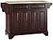 Crosley Furniture KF30001BMA Lafayette Kitchen Island with Natural Wood Top, One Size, Vintage Mahogany