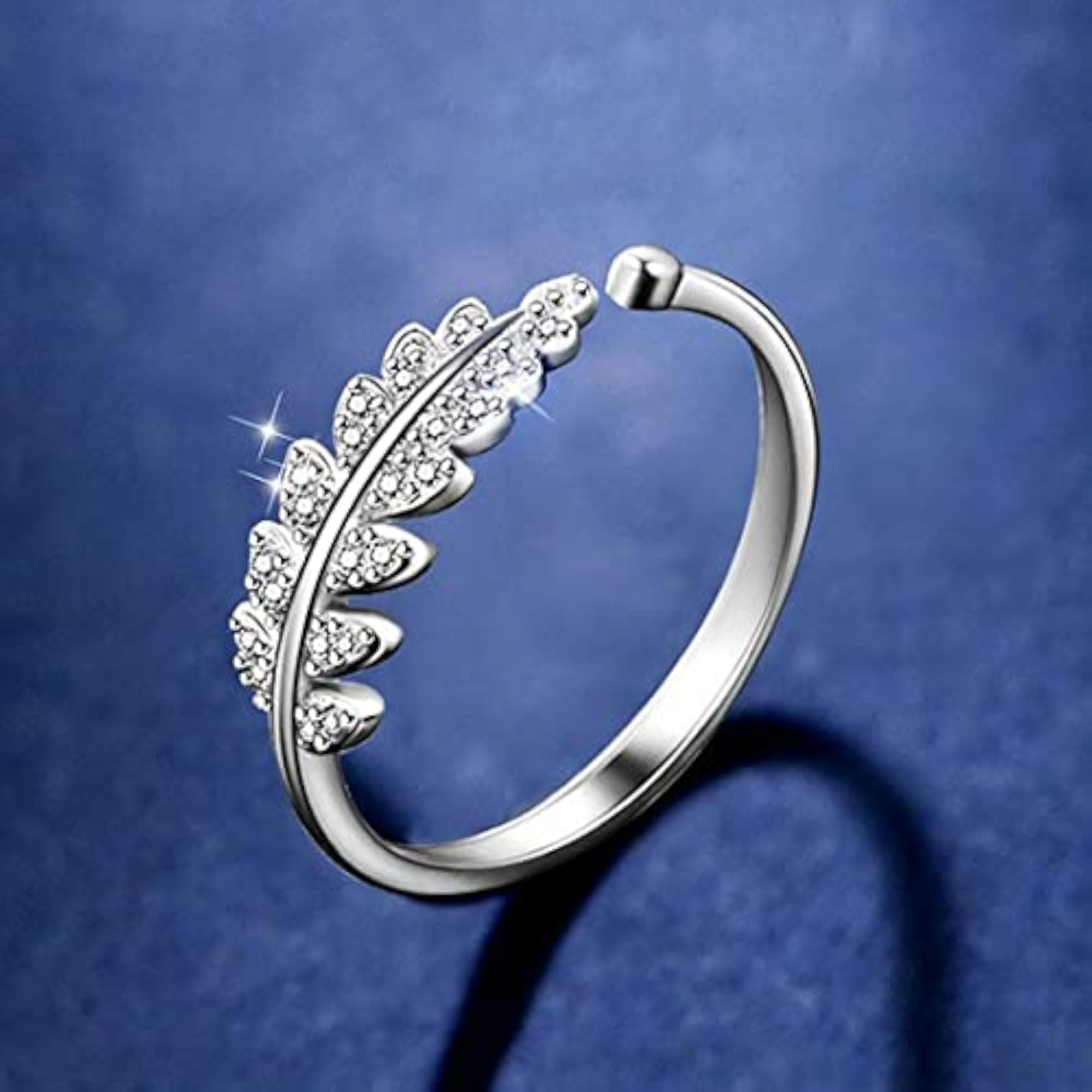 Women's Rose Gold Heart Ring, Adjustable Design
