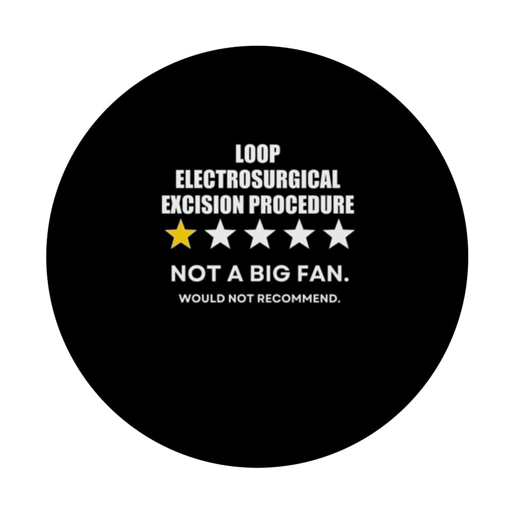 Loop electrosurgical excision procedure Not a Big Fan PopSockets Swappable PopGrip, Black - Image 3