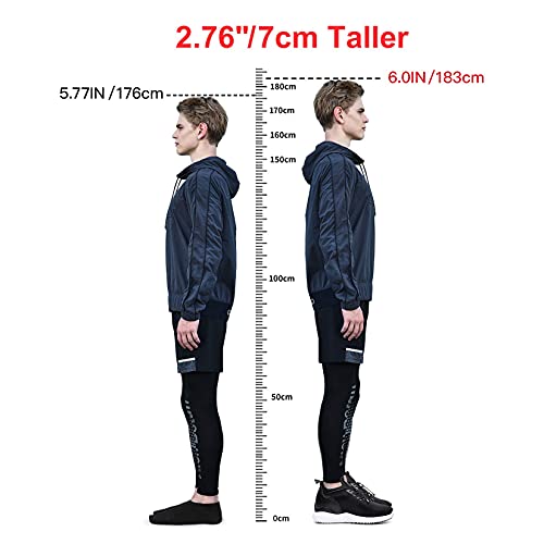 Image of CHAMARIPA Men's Invisible Height Increasing Elevator Shoes - Lace up Light-Weight Casual Height Increase Sneakers - 1.97-2.76 Inches Taller