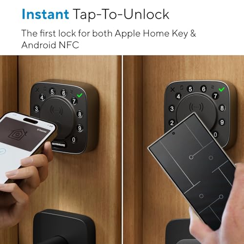 ULTRALOQ Bolt NFC WiFi Smart Lock,Tap to Unlock with iPhone and Android NFC