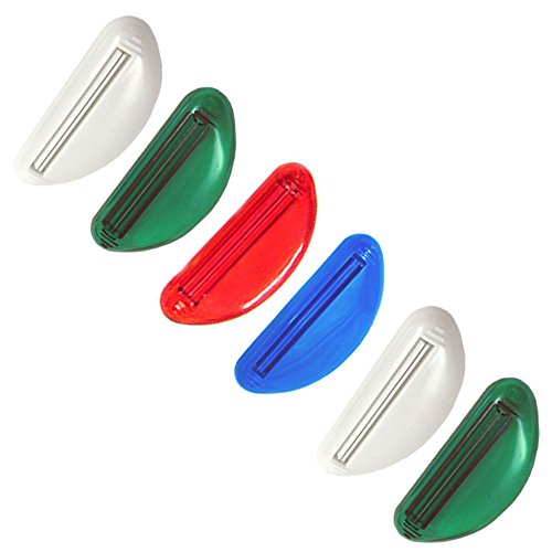 6 Plastic Ez Tube Squeezer Toothpaste Dispenser Holder Rolling Bathroom Extract #TOP7