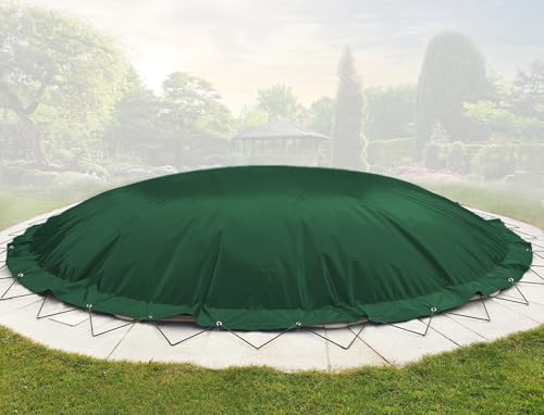 ANKO PLANEN Aufblasbare Poolabdeckung rund - ideal für den Winter - stabile Poolplane AirDeluxe  Pooldurchmesser  200cm Grün