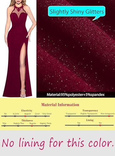 Image of VFSHOW Womens Formal Halter Keyhole Back Prom Gala Maxi Dress Evening Gown