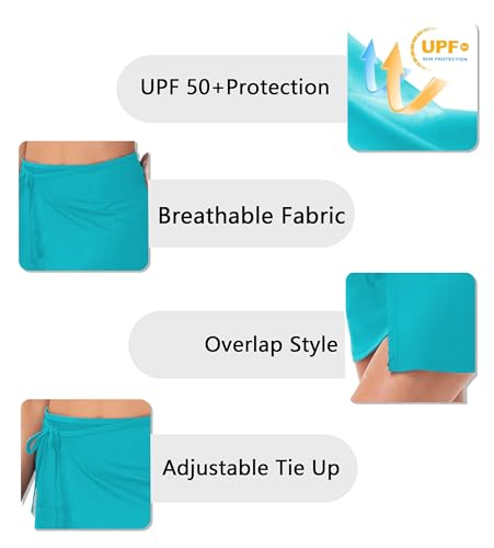 Image of AOBUTE Womens Upf 50+ Beach Sarong Swim Skirt Wrap Cover Up XS-2XL