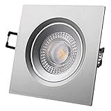Marca: edp EDP 31658 Downlight Led Empotrar, Cuadrado, Marco Cromo, 5W 3.200K
