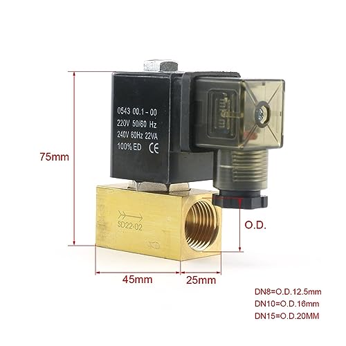 Électrovanne en laiton normalement fermé à action directe DN15 1/2 pouce - 3