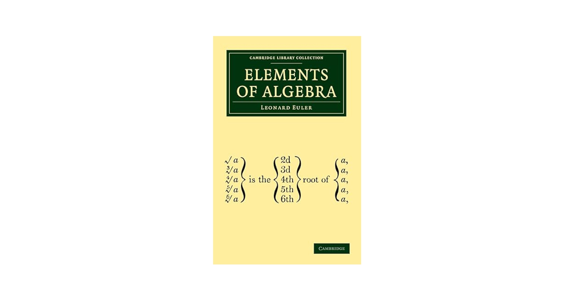 L. Euler著『Elements of Algebra』Springer Elements of Algebra | SpringerLink