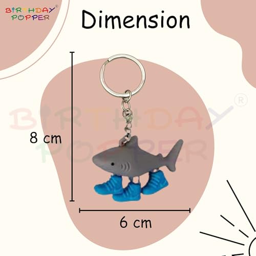 Image of Birthday Popper Italian Brainrot 3D Keychains - Set of 12 as Birthday Return Gift | Fun Assorted Animal Figure Collectible Keyrings for Kids & Adults | Keychains for Bag, Backpack & Key Accessories