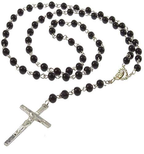 Super Gelingen Saint Praying Rosary Beads Ball Chain Necklace with Jesus Cross Silver Sterling Pendent for Unisex Stainless Steel Chain (B08MPPFNMS) Amazon Price History, Amazon Price Tracker