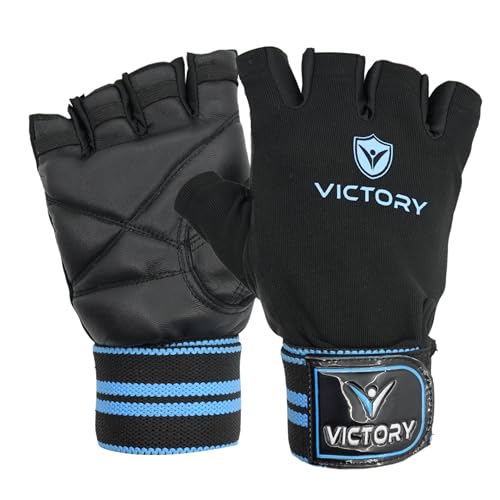 Image of Victory Power Gym Gloves for Men Workout Wrist Support Gym Gloves Weightlifting Gym Gloves for Women Breathable Gym Accessories for Men Workout Hand Gloves for Gym Women Gloves (M (7.5 inch - 8 inch))