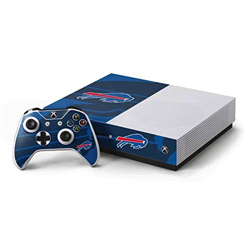 Skinit Decal Gaming Skin Compatible with Xbox One S Console and Controller Bundle - Officially Licensed NFL Buffalo Bills Double Vision Design