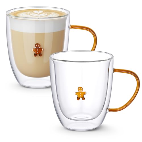 Set 2 Mugs de Vidrio SiliFine 14 oz Diseño Navidad miniatura 1