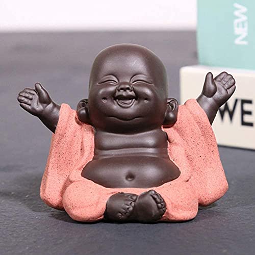 Statue petit moine en céramique pour décoration de table de salon et bureau - 2