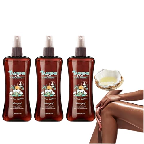 Aceite Autobronceador Corporal,Autobronceador Hidratante En Spray Con Aceite De Coco,Hidrata La Piel,Antienvejecimiento,Hace Que Su Piel Brille,Realza El Tono Natural De La 240Ml (3)