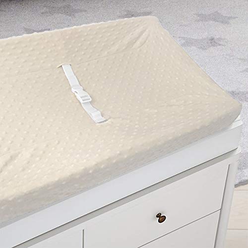 Miniatura 4 de Cubierta para almohadilla de cambio, con puntos en relieve, ultrasuave, de American Baby Company, ajustable al contorno, Crudo Puff