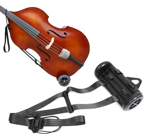 Portable Upright Double Bass Transport Cart with Wheels