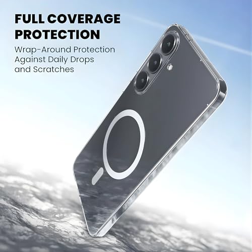 Image of Anti-Yellow Clear Case for Samsung Galaxy S26 | UV Shield Technology | Zero-Yellowing Formula | Drop Protection (TPU + Polycarbonate | Crystal Clear)