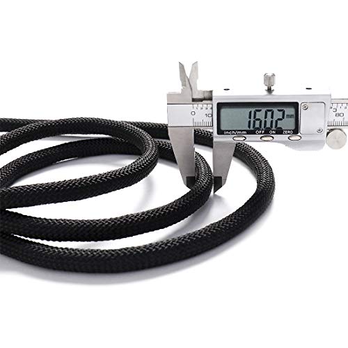 GINEE 16mm Static Rock Climbing Ropes 100FT Outdoor Safety Rope with Carabiner Rescue Grappling Lifeline Escape Descender Abseiling Rope Magnet Fishing Rope Black Arborist Tree Climb - Thumbnail 2