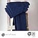 SALBAKOS 100% Turkish Cotton Bath Towel Set of 4 27x54 inch | Heirloom Quality | Hotel & Spa Collection | Ultra Soft, Super Absorbent, Long Lasting Bath Towels | Made in Turkey (Navy, 4 Bath Towels)