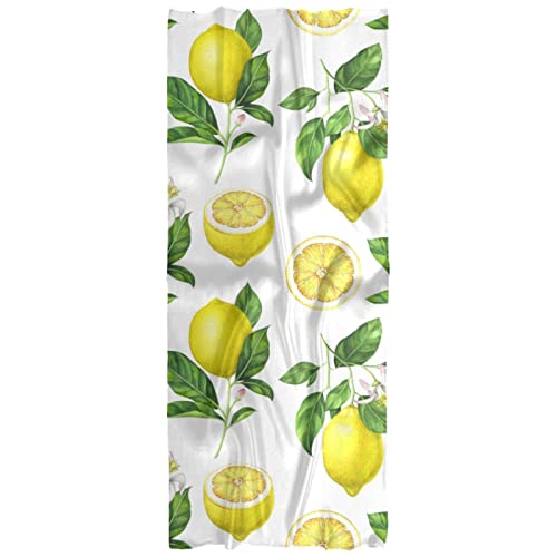 Châle enveloppant contre le froid pour femme, écharpe douce aquarelle jaune citron multicolore