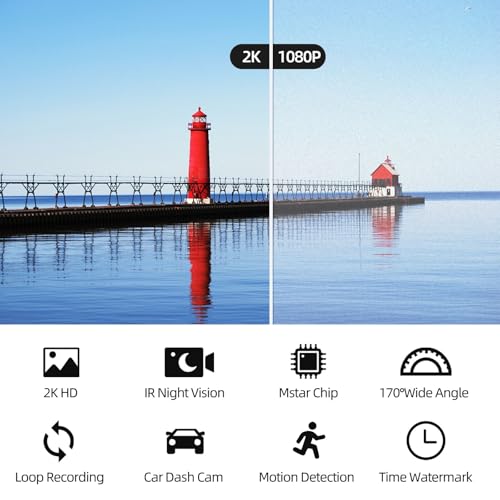 Camera pieton HD 1440P YX1 vision nocturne pour securite et voyage - 2