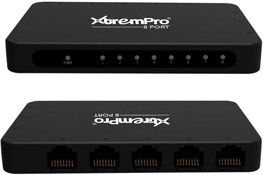 8-Port USB Powered 10/100Mbps Ethernet RJ45 Network Switch Hub - Black 61026