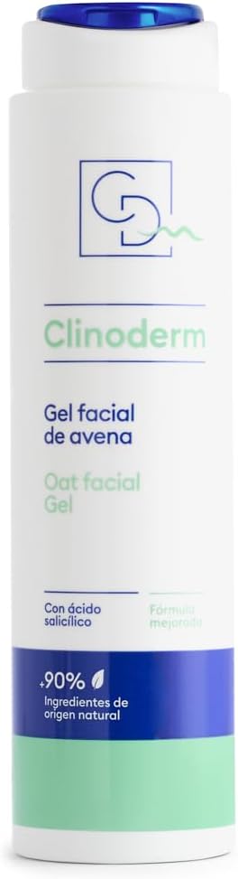Clinoderm Gel Facial CDM – Limpiador Suave para Piel Grasa con Extracto de Avena 200 ml