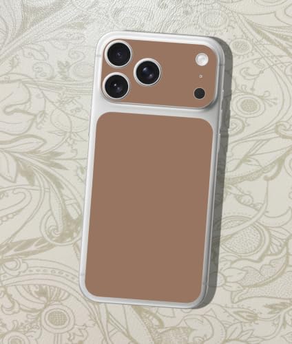 Vinilo para iPhone 17 Pro Max marrón y protector de lente con acabado mate 7