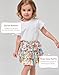 EASWEET Bamboo Viscose Kids Girls Skirt Fashion 3-Layer Tiered Ruffle Girls' Skorts, Sprightly Blossom, 6 Years