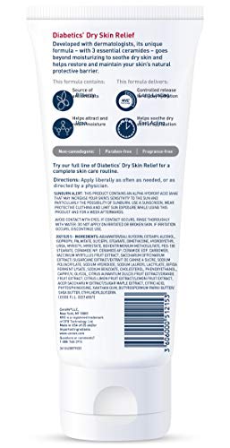 CeraVe Moisturizing Cream for Diabeticsâ Dry Skin | Urea Cream with Bilberry for Face and Body | Fragrance Free & Paraben Free | 8 Ounce