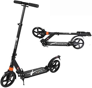 SEESEE.U Adult Kick Scooter Foldables with Handbrake, Foldable Commuter Scooters with Big WheelsChristmas Gift for Women/Men/Teens/Kids, Non-Electric, Support 100kg