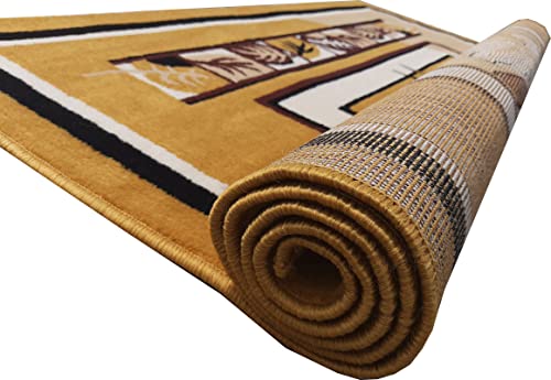 Image of Home Decore Acrylic Carpet for Your Living Room & Drawing Room Aywhere in Your Home (180X240 Yellow Colour)- 6x8 Feet