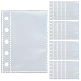 Sediven M5サイズ リフィル 3層構造PPシート m5 ミニ5 バインダー 手帳 シール台紙 カードポケット 透明 シール帳 マイクロ5 カードスリーブ 剥離紙 はがせる クリア ミニ5穴 ポケットサイズ 女の子 コラージュ (リフィル 20枚入り) 透明