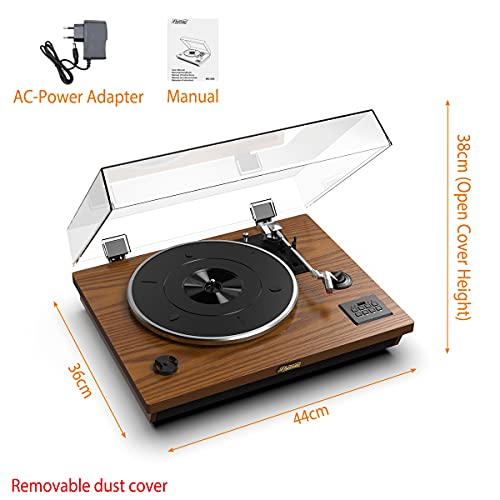 La Platine Vinyle SHUMAN Concise-Classic Comprend : Lecteur Vinyle/USB/Bluetooth/AUX in(Braun) - Les Beatles, Paul McCartney, John Lennon, RIngo Starr, George Harrison La Platine Vinyle SHUMAN Concise-Classic Comprend : Lecteur Vinyle/USB/Bluetooth/AUX in(Braun) – Image 7