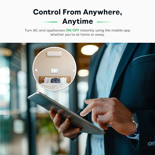 Image of SmartLife Modular 24 Amp Touch Switch (White) | WiFi + BLE | Premium Glass Finish | Compatible with Alexa, Google Assistant, HA, IFTTT & SmartLife App | Fits Roma & Similar Plates