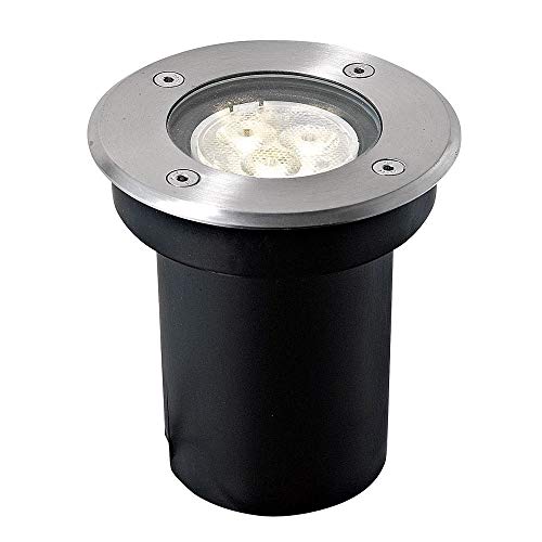 Eurofase 32193-015 Inground Outdoor Round LED Landscape Lighting, Wet Rated, 3-Light 3 Total Watts, 5"H x 5"Dia, Stainless Steel