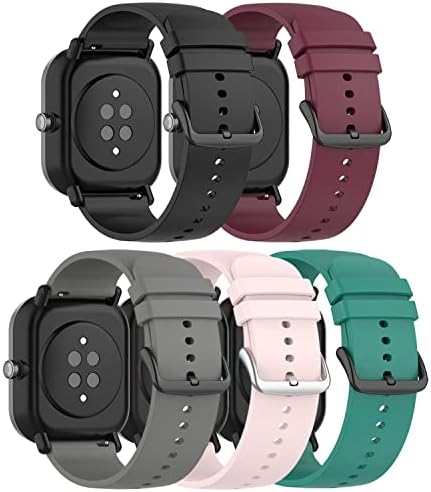 Soft Silicone Bands Compatible with IFOLO CA87 / SN87 / S1 SmartWatch Wristband, Lightweight Solid Color Replacement Bracelet Sport Strap for Men/Women