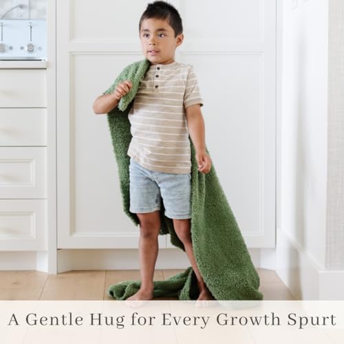 Image of Saranoni Bamboni Luxury Baby Blanket | Cozy & Soft Plush Receiving Blankets | Perfect for Girls & Infant Baby Boy Blankets | Olive - 30 inch x 40 inch