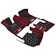 Patchwork burgundy black